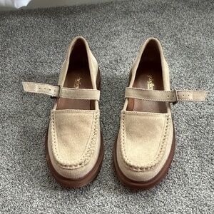 Seychelles Tan Suede Loafers